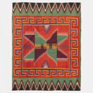 NAVAJO INDIAN 1800S PAARD ZADELDEKEN FLEECE DEKEN