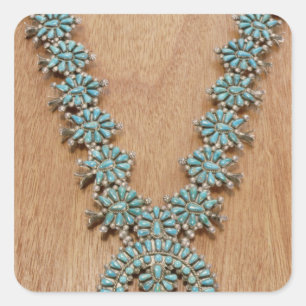 Navajo ketting vierkante sticker