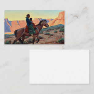 Navajo Moeder, 1945, door Maynard Dixon Visitekaartje