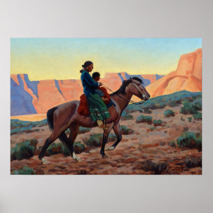 Navajo Moeder door Maynard Dixon Poster