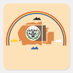 Navajo natievlag -Amerikaanse indiaan - grote zeeh Vierkante Sticker
