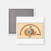 Navajo Nation Flag Magneet (Voorkant / Achterkant)