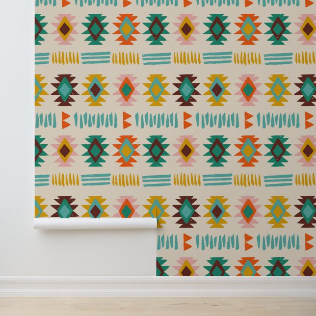 Navajo Native American Pattern Behang (Applicatie)