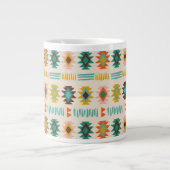 Navajo Native American Pattern Extra Grote Beker (Voorkant)