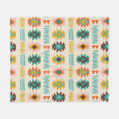 Navajo Native American Pattern Fleece Deken (Voorkant (Horizontaal))
