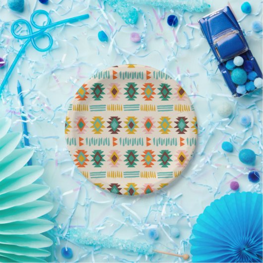 Navajo Native American Pattern Papieren Bordje (Feest)