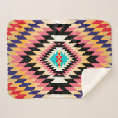 Navajo Pattern-2 Sherpa Blanket Deken (Voorkant (horizontaal))