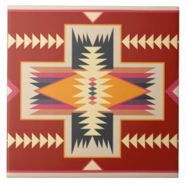 Navajo Pattern-3 Ceramic Tile Tegeltje