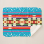 Navajo Pattern-4 Sherpa Blanket Deken (Voorkant (horizontaal))
