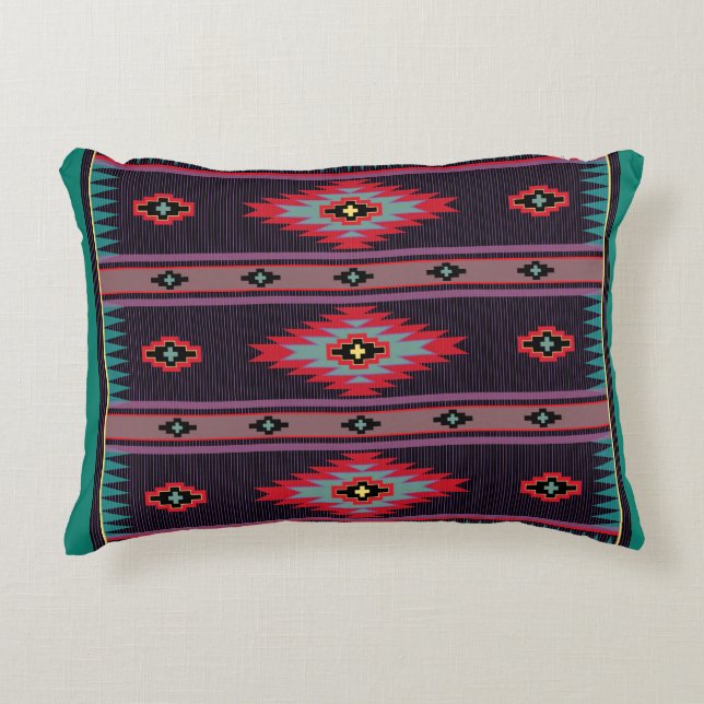 Navajo Pattern Design Seven B Accent Kussen (Voorkant)