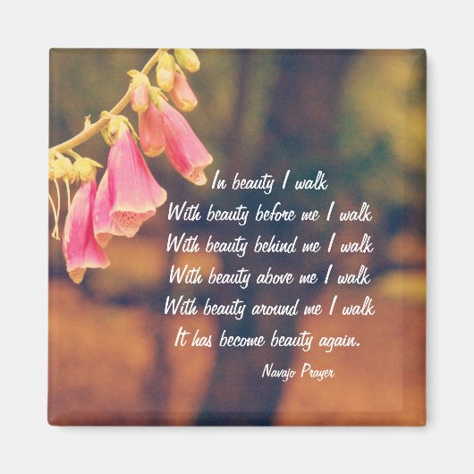 Navajo Prayer Walk in Beauty Magnet Magneet (Voorkant)