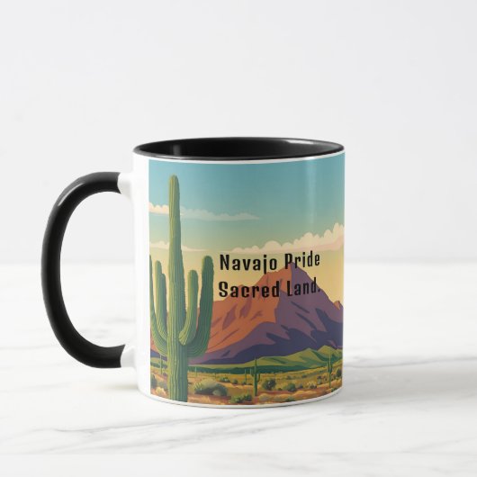 Navajo Pride Typographie Spirit Mug (Gauche)