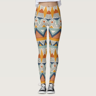 Navajo stijl naadloos patroon ontwerp leggings