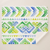 Navajo Tribute: Waterverf Tribal Majesteit Sherpa Deken (Voorkant (horizontaal))