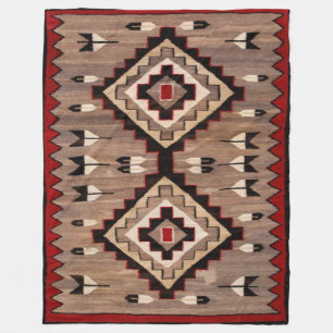 NAVAJO VEER PATROON TAPIJT 1900 herdruk Fleece Deken