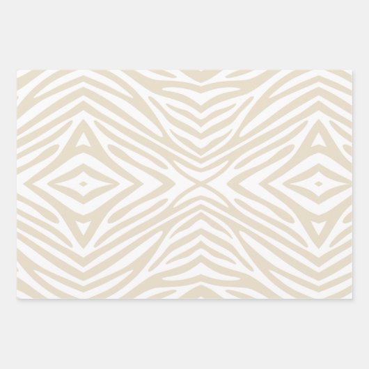 Navajo White Neutral Zebra Inpakpapier Vel (Voorkant 3)