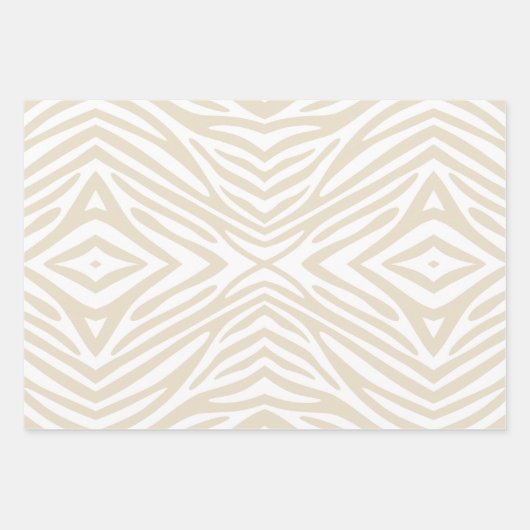 Navajo White Neutral Zebra Inpakpapier Vel (Voorkant)