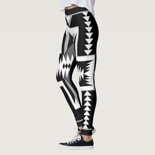 Navajo Zwart & Grijs Leggings (Links)