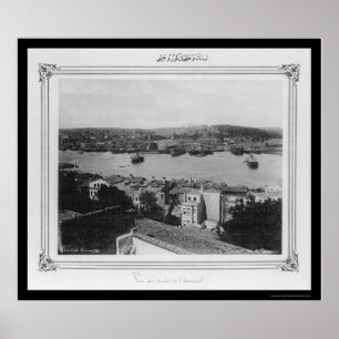 Naval Arsenal en Golden Horn Istanbul 1885 Poster