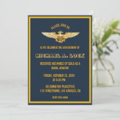 Naval Aviator/Wings of Gold Invitations Kaart (Staand voorkant)