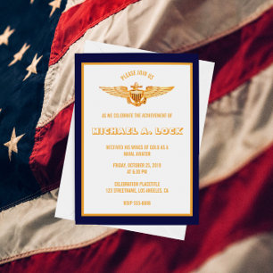 Naval Aviator/Wings of Gold Invitations Kaart