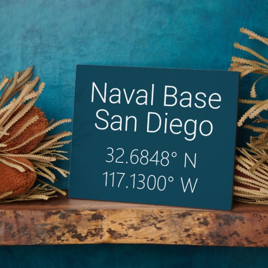 Naval Base San Diego Latitude Longitude Fotoplaat (Zijkant)