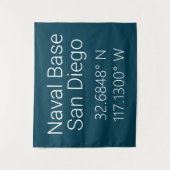 Naval Base San Diego Latitude Longitude Wandkleed (Voorkant)