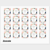 Naval Blush Wedding Favor Stickers #NBC (Feuille)