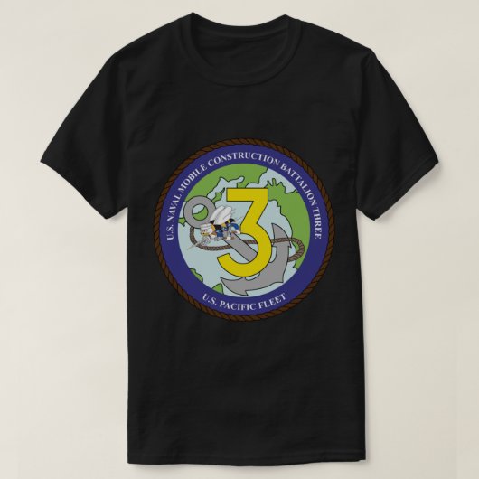 Naval Mobile Construction Battalion 3 (NMCB-3) T-shirt (Design voorkant)