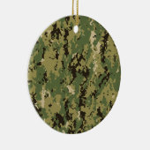 Naval Woodland Camouflage Keramisch Ornament (Rechts)