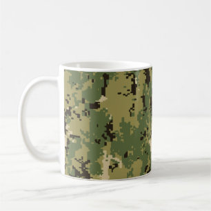 Naval Woodland Camouflage Koffiemok