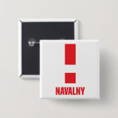 NAVALNY! VIERKANTE BUTTON 5,1 CM (Voorkant /achterkant)