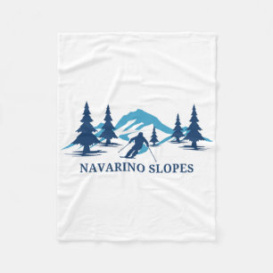 Navarino hellingen Wisconsin skioord Skiën Skilope Fleece Deken