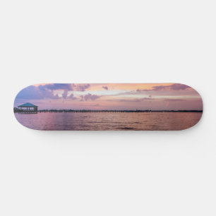 Navarra Beach Magic Hour Paarse Sunset Skateboard