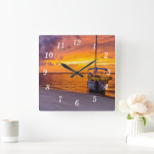 Navarra Florida Fire Sunset Wall klok (Huis)