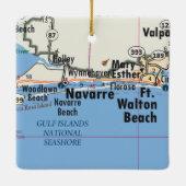 Navarra Florida Map Keramisch Ornament (Achterkant)