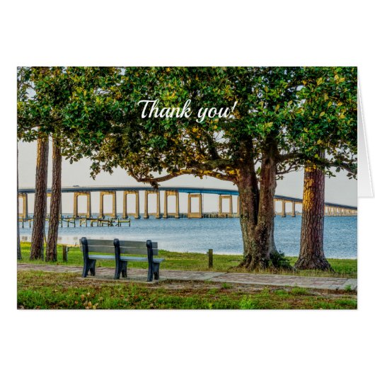 Navarra Park Bench en Bridge Hartelijk dank (Voorkant Horizontaal)
