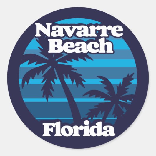 Navarre Beach Florida Ronde Sticker (Voorkant)
