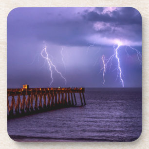 Navarre Florida Lightning Storm Bier Onderzetter