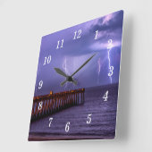 Navarre Floride Éclair orage Horloge murale (Angle)