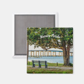 Navarre Park Bench et Bridge Magnet Carré (Recto/Verso)