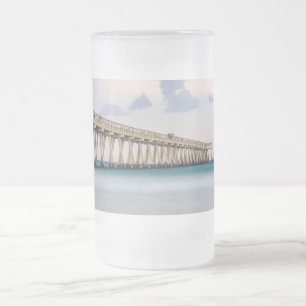 Navarre Plage Pêche Quai Verre Froid Bière Mug