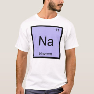 Naveen Naam Chemie Element Periodiek Systeem T-shirt