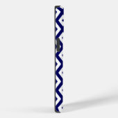 Navelblauw en wit diamantpatroon Case-Mate iPhone case (Achterkant / Rechts)