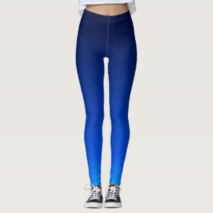 Navelblauwe ombaargradiënt leggings