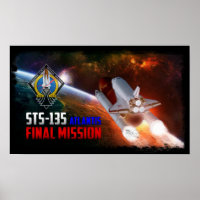 Navette spatiale Atlantis Poster de la mission fin