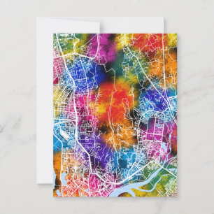 Navi Mumbai Maharashtra Stadskaart Briefkaart