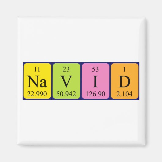 Navid periodieke table name magnet magneet (Voorkant)