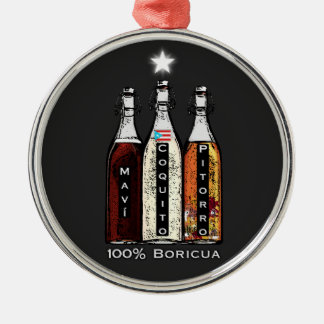 Navidad Boricua Puerto Rico Mavi Coquito Pitorro Metalen Ornament