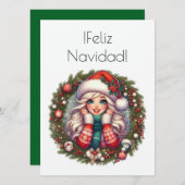 Navidad Feliz Feestdagenkaart (Voorkant / Achterkant)